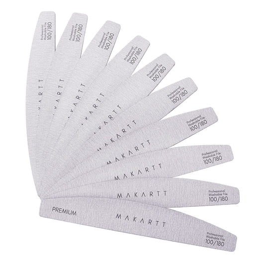 Makartt Nail File: Professional Nail Files, 100/180 Grit Emery Boards for Nails, 10 Pcs Zebra Doubled Sides Coarse Fingernail Filer for Acrylic Beauty & Personal Care Makartt