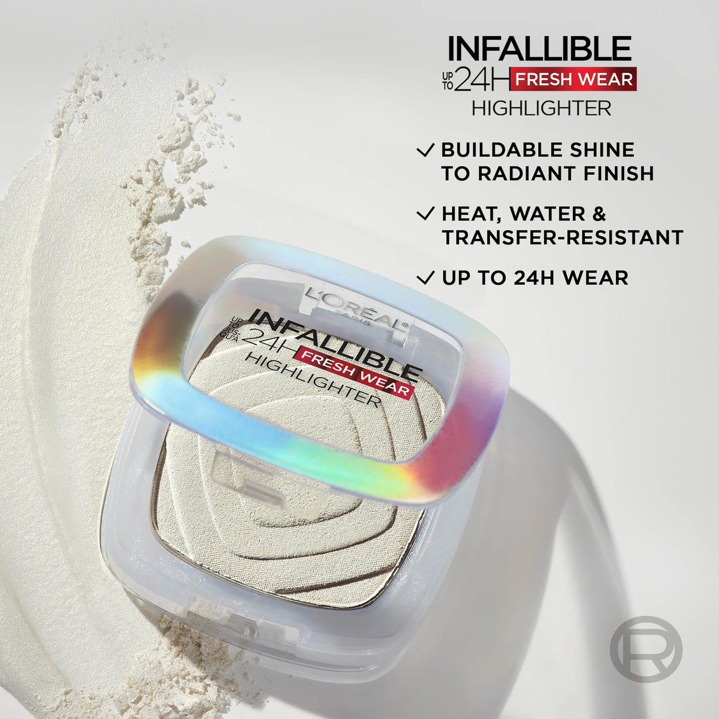 L'Oreal Paris Infallible Up to 24HR Highlighter, Longwear Powder Highlighter For All Day Glow, Icy Gold, 0.31 Oz Beauty & Personal Care L'Oreal Paris
