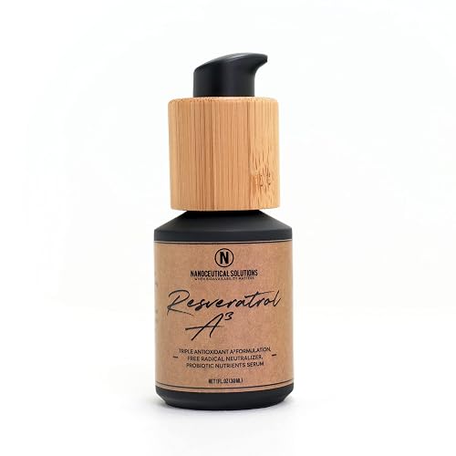 NANO RESVERATROL A3 SERUM Nanosized Particles for Instant Absorption deep into the Skin. Master Antioxidant, Anti-Ageing, Reduces Hyperpigmentation Beauty & Personal Care Nanoceutical Solutions