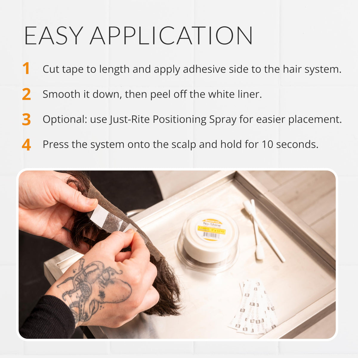 Walker Tape No-Shine Roll 1/2 x 36 Yards for Wig Installs, Lace Systems, Toupee Applications, Hair Tape Prep and Adhesive Strips Use Offering