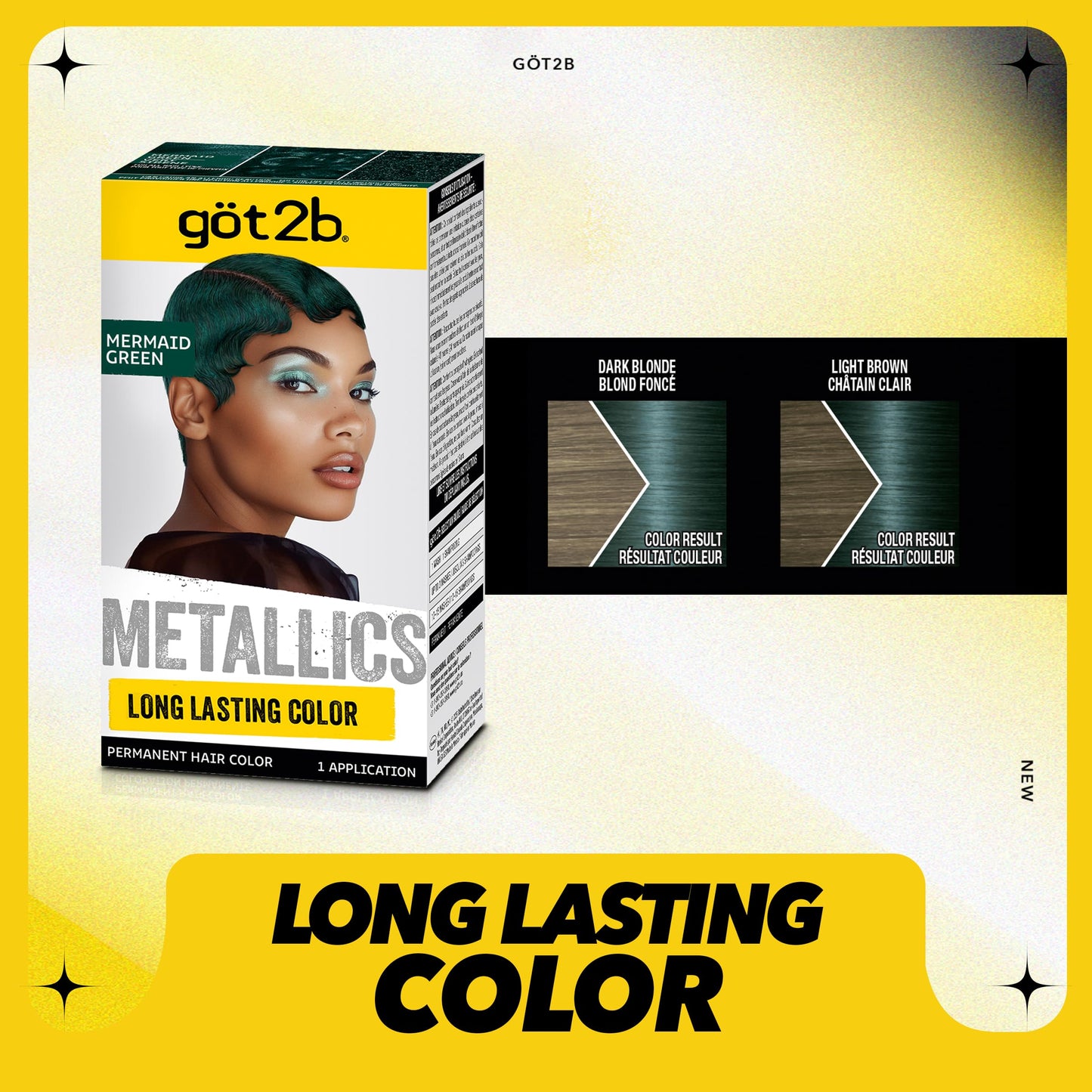 Got2b Metallics Permanent Hair Color, M77 Mermaid Green Beauty & Personal Care Got2B