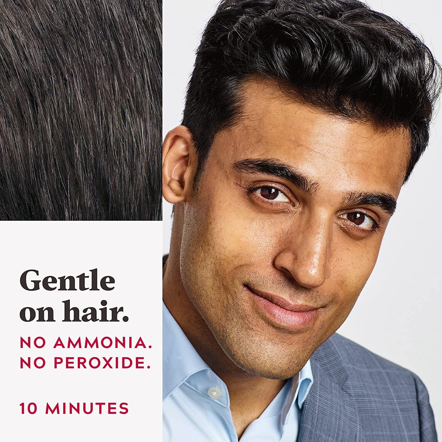 Just For Men Easy Comb-In Color Mens Hair Dye, Easy No Mix Application with Comb Applicator - Rich Black, A-65, Pack of 3 Beauty & Personal Care Just for Men