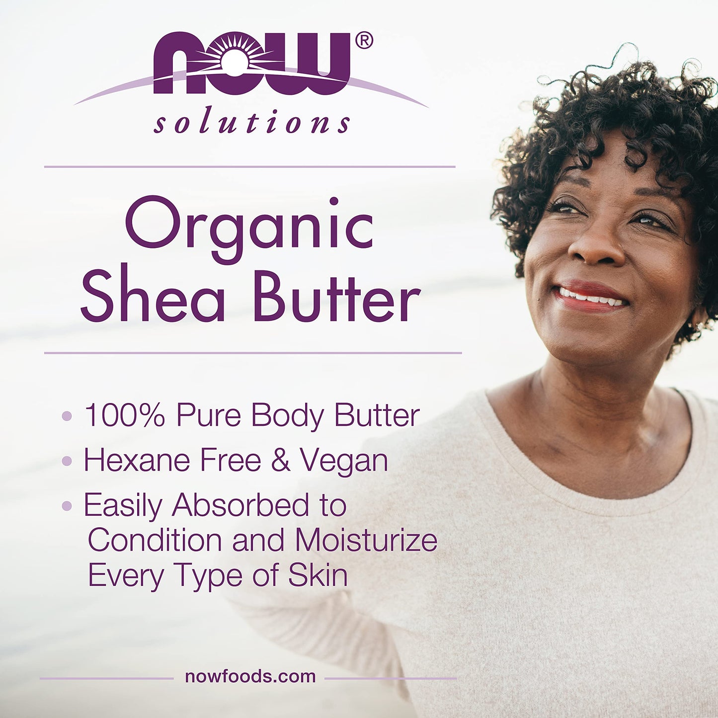 NOW Foods Solutions, Certified Organic Shea Butter, Moisturizer For Rough And Dry Skin, 7-Ounce Beauty & Personal Care NOW Foods