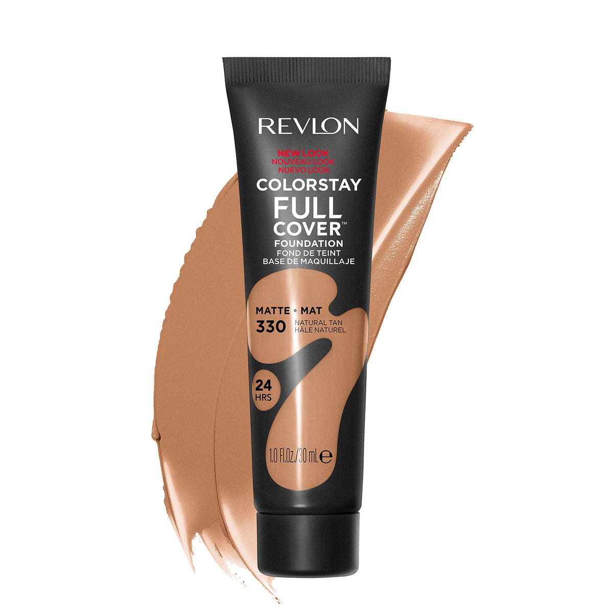 Revlon ColorStay Full Cover Longwear Matte Foundation, Heat & Sweat Resistant Lightweight Face Makeup, Natural Tan (330), 1.0 oz Beauty & Personal Care REVLON