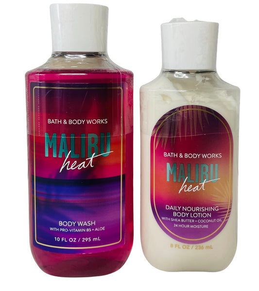 Bath & Body Works Malibu Heat Body Lotion and Body Gel Wash 2 Piece Set Beauty & Personal Care Bath & Body Works