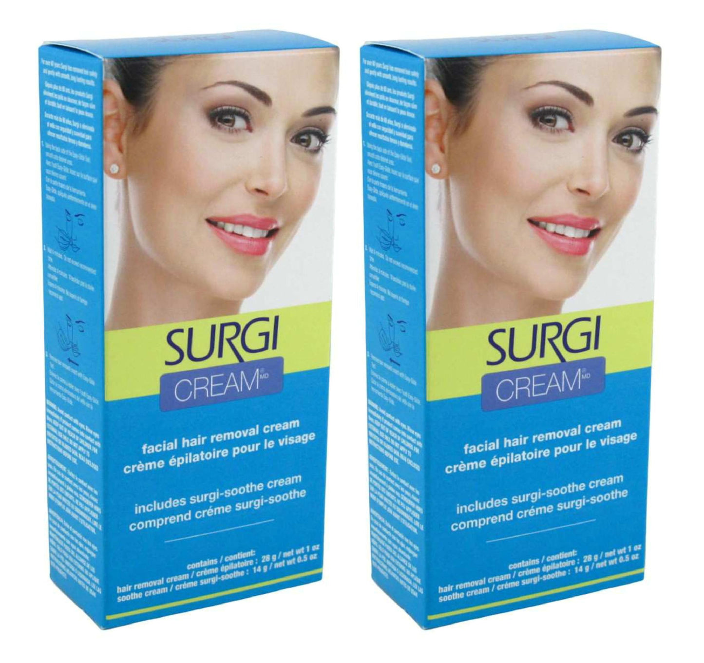 Surgi Cream Hair Remover Face 1 Ounce Fresh Scent (29ml) (2 Pack) Beauty & Personal Care Surgiwax