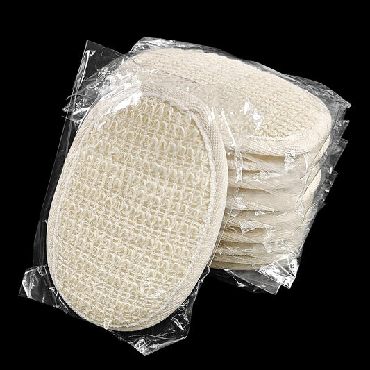 Kheoxusa (10 Pk) Individually Wrapped Loofahs, Natural Loofah Luffa Pad Sponge Pouf Brush for Travel Bath Shower - Beige Beauty and Personal Care Kheoxusa