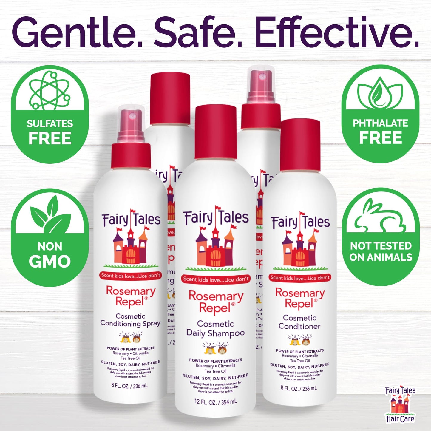 Fairy Tales Rosemary Repel Daily Kids Shampoo, Conditioner & Conditioning Spray Refill Trio- Kids Like the Smell, Lice Do Not Beauty and Personal Care Fairy Tales