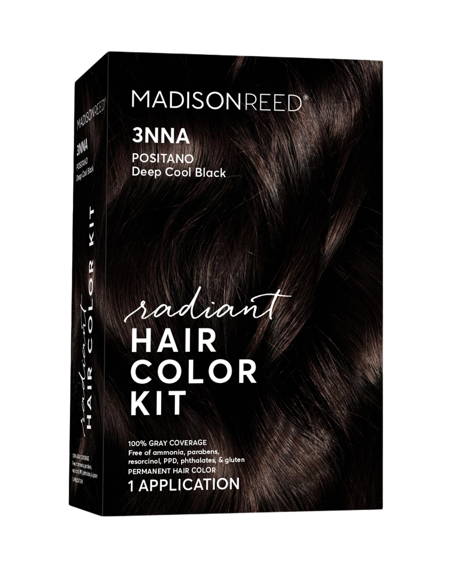 Madison Reed Radiant Hair Color Kit - 3NNA Cool Black-Brown with Ash Undertones (Positano Black), Dimensional Gray Hair Blending Permanent Hair Dye Beauty & Personal Care Madison Reed