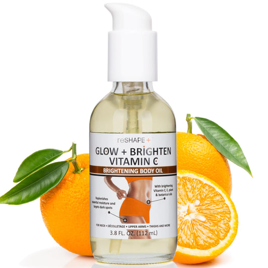 Reshape+ Vitamin C Body Oil Skin Care Moisturizer W/Vitamin E & Turmeric - Nourishing, Brightening, & Hydrating Body Oil To Improve Look Of Dark Beauty & Personal Care Reshape+