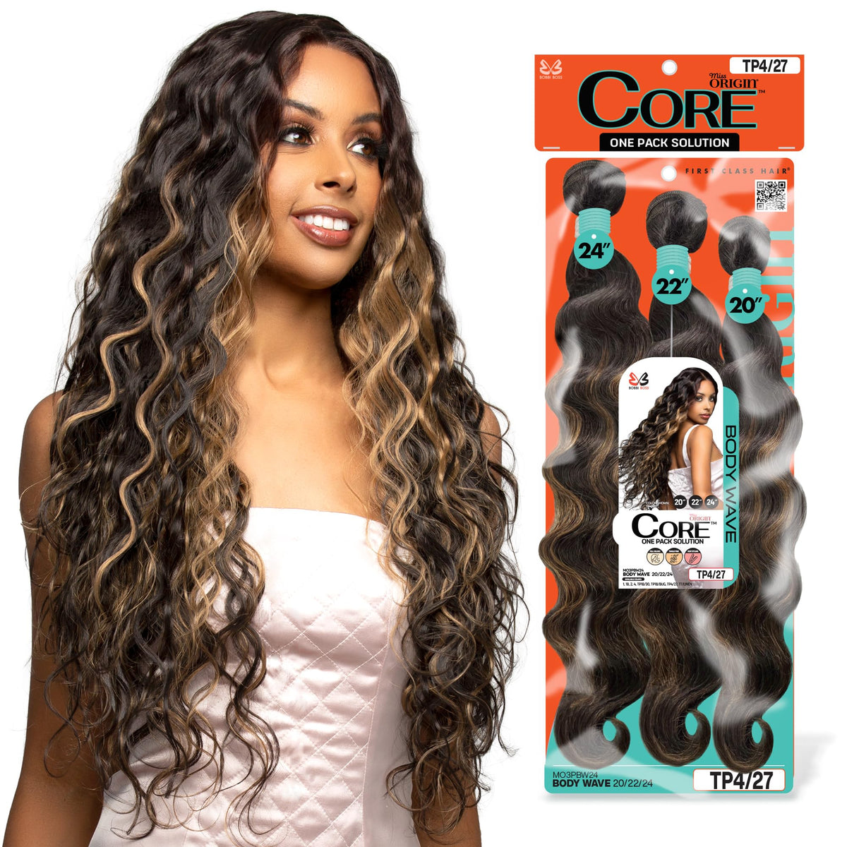 BOBBI BOSS Miss Origin CORE Synthetic Weave Multi Bundle BODY WAVE (20, 22, 24 inch) (TT/LINEN)