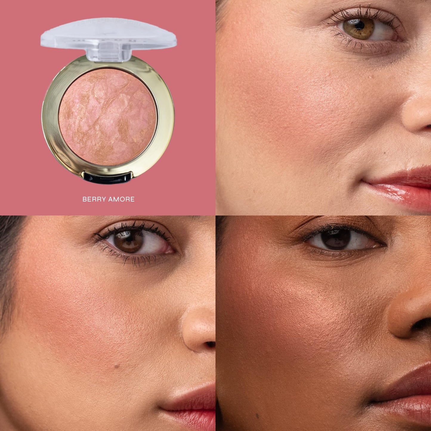 Milani Baked Blush, Updated Powder Blush for Cheeks, Cruelty Free Makeup - Shape, Contour & Highlight Face for a Shimmery or Matte Finish - Berry Beauty & Personal Care Milani