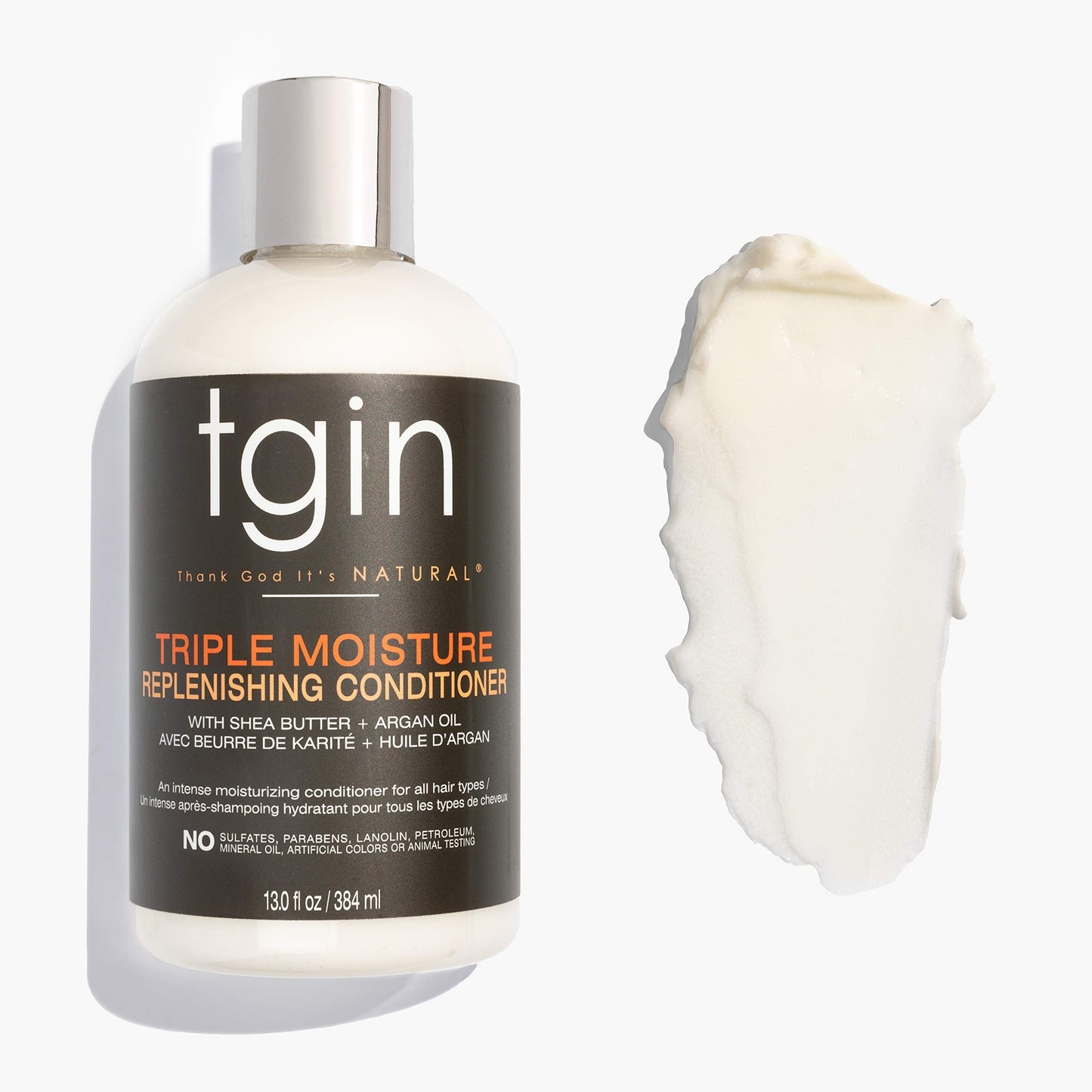 tgin Moisturizing Shampoo & Conditioner Duo for Curly, Coily and Wavy Hair, Sulfate Free, Moisturizes and Detangles Dry Hair, 13 oz (Set) Beauty & Personal Care Thank God It's Natural