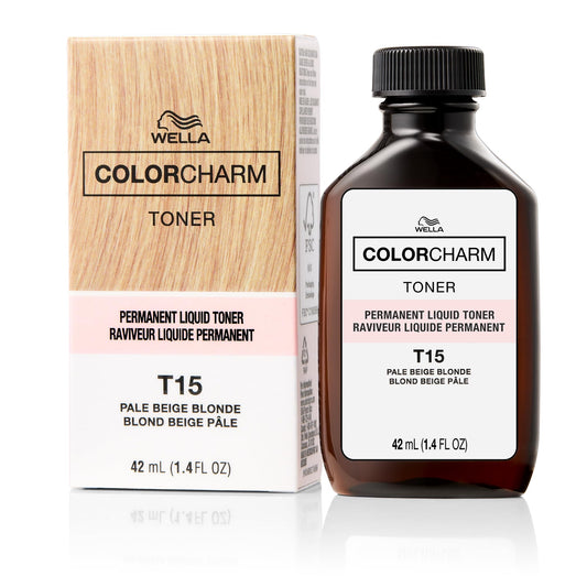 COLORCHARM Permanent Liquid Toners | Neutralize Brass | Free of Parabens | Vegan | T15 Pale Beige Blonde | 1.4 Fl Oz Beauty & Personal Care COLORCHARM