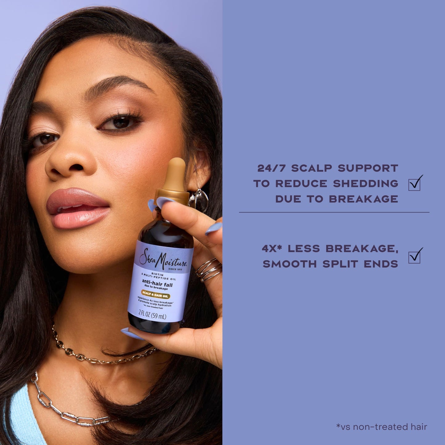 SheaMoisture Scalp & Hair Oil Anti-Hair Fall for Healthy Looking Hair and Moisturized Scalp, with Biotin & Multi-Peptide ScalpBoost Technology, 2 oz Beauty & Personal Care SheaMoisture