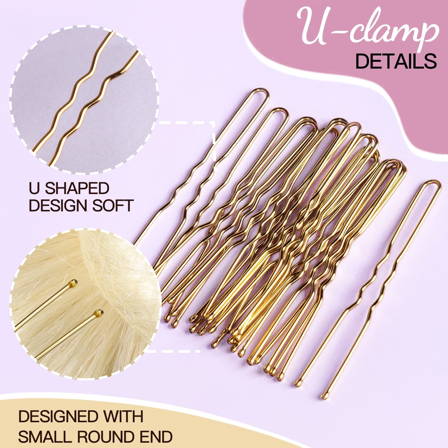Fandamei 20PCS Hair Nets Invisible, Gold Elastic Edge Mesh, 20inch(50cm), for Bun & 40PCS U Shaped Hair Pins, Gold, 2.4inch(6cm), for Women, girls Beauty and Personal Care Fandamei