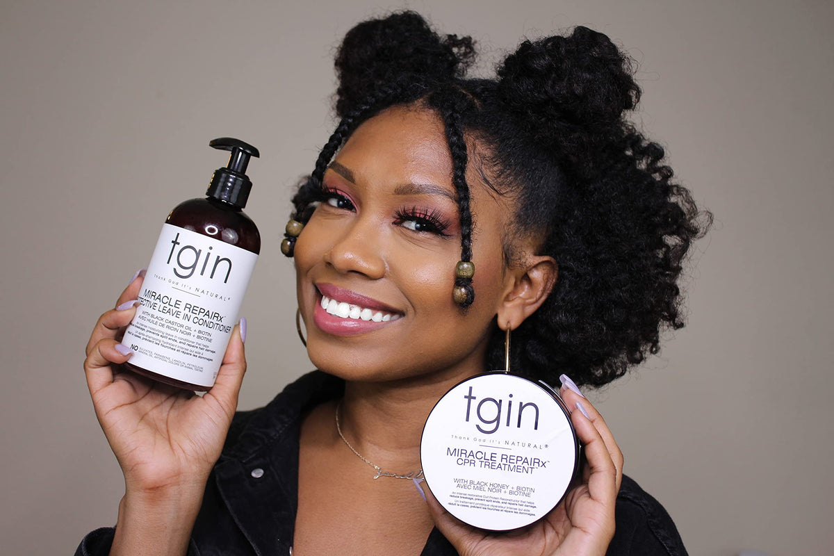 tgin CPR Protein Treatment - Deep Conditioner for Stronger Curls - 12 Oz