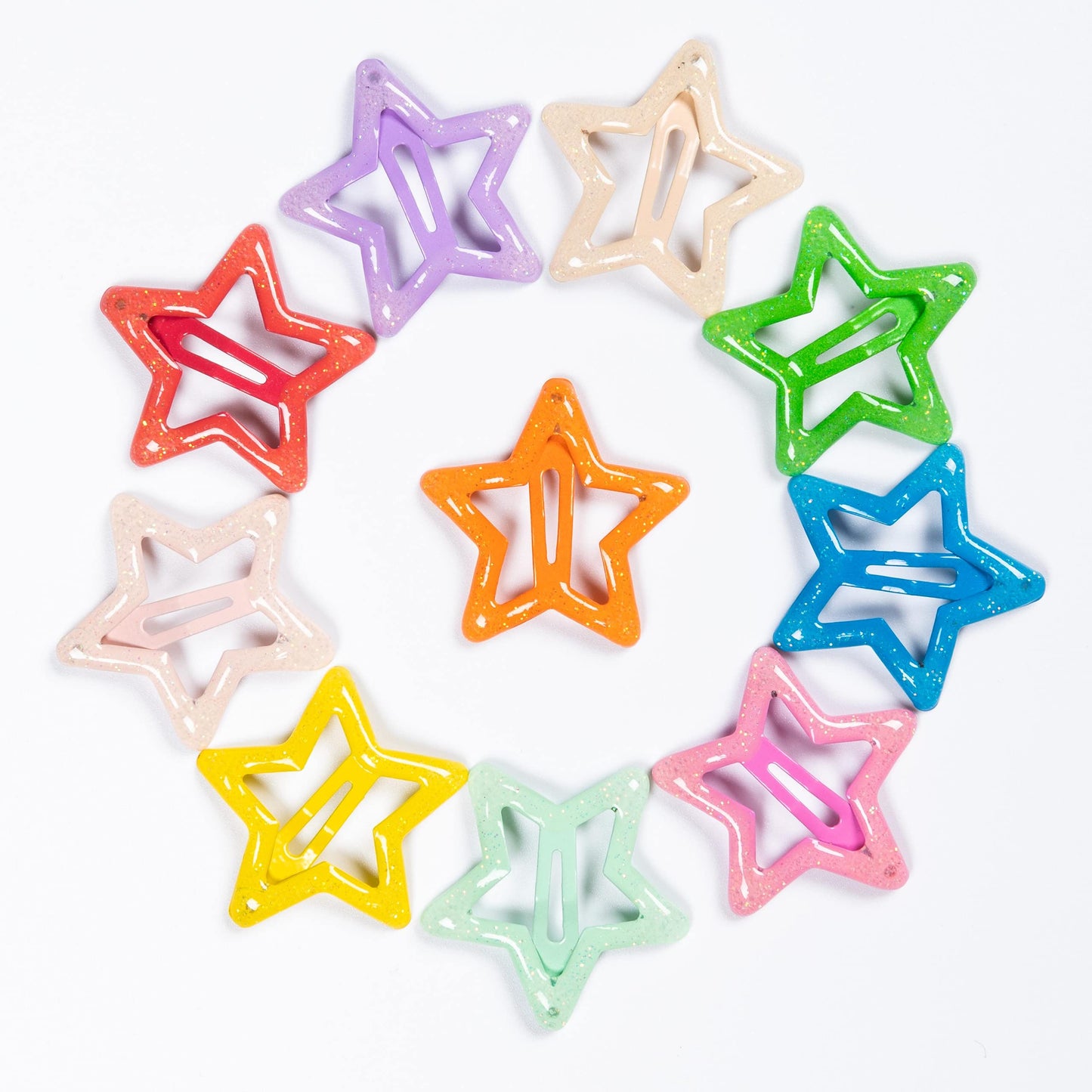 YAOKUA Star Hair Clips for Girls, 50 Pcs No Slip star Metal fashion Hair Snap Clips Barrettes for Kids Teens Women Beauty & Personal Care YAOKUA