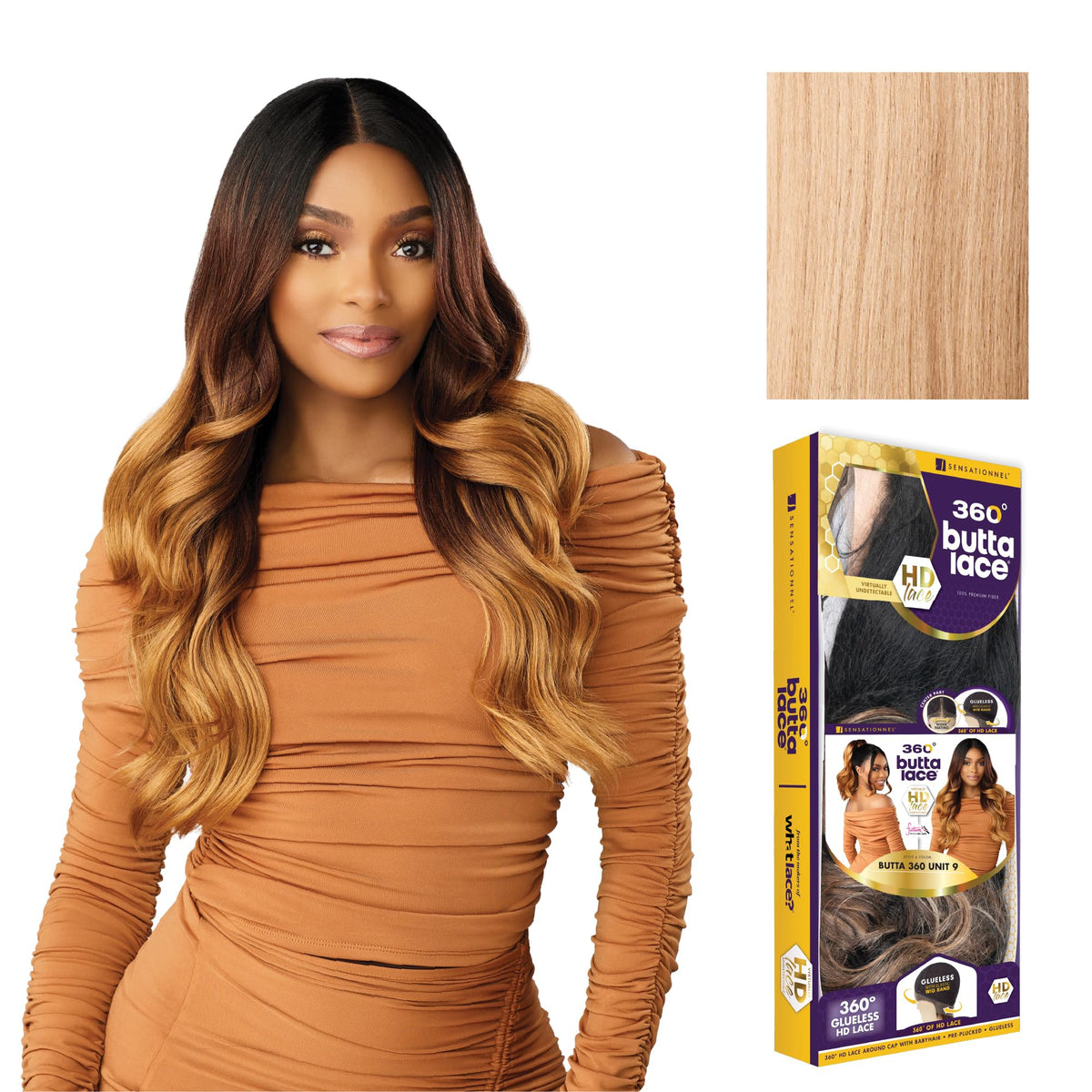 Sensationnel Butta 360 LaceWig-Unit 9, ASHPEACHBLONDE