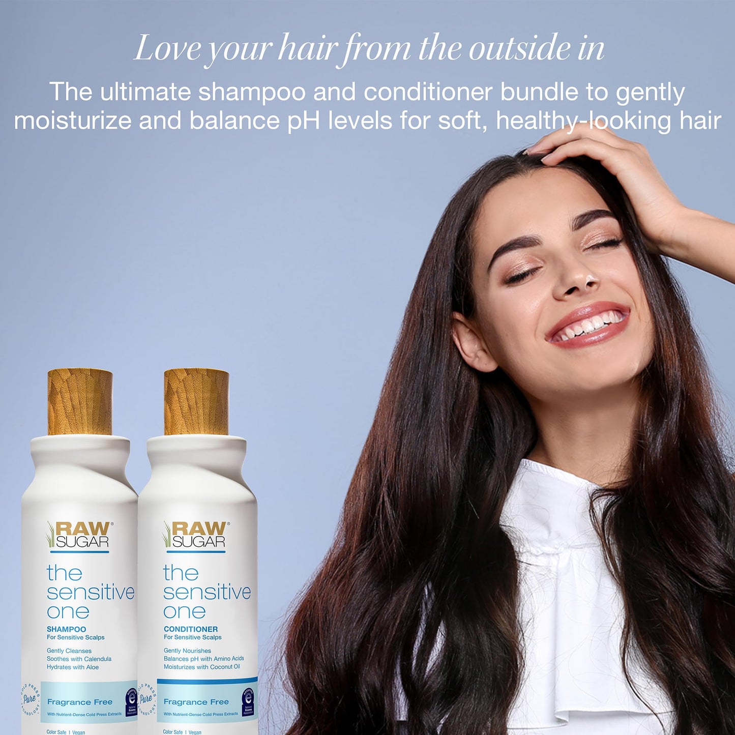 Raw Sugar Shampoo and Conditioner Set, The Sensitive One Hair Care Duo, 16 Fl Oz Each, Gently Cleanses, Soothes & Hydrates with Calendula & Aloe, No Beauty & Personal Care RAW SUGAR