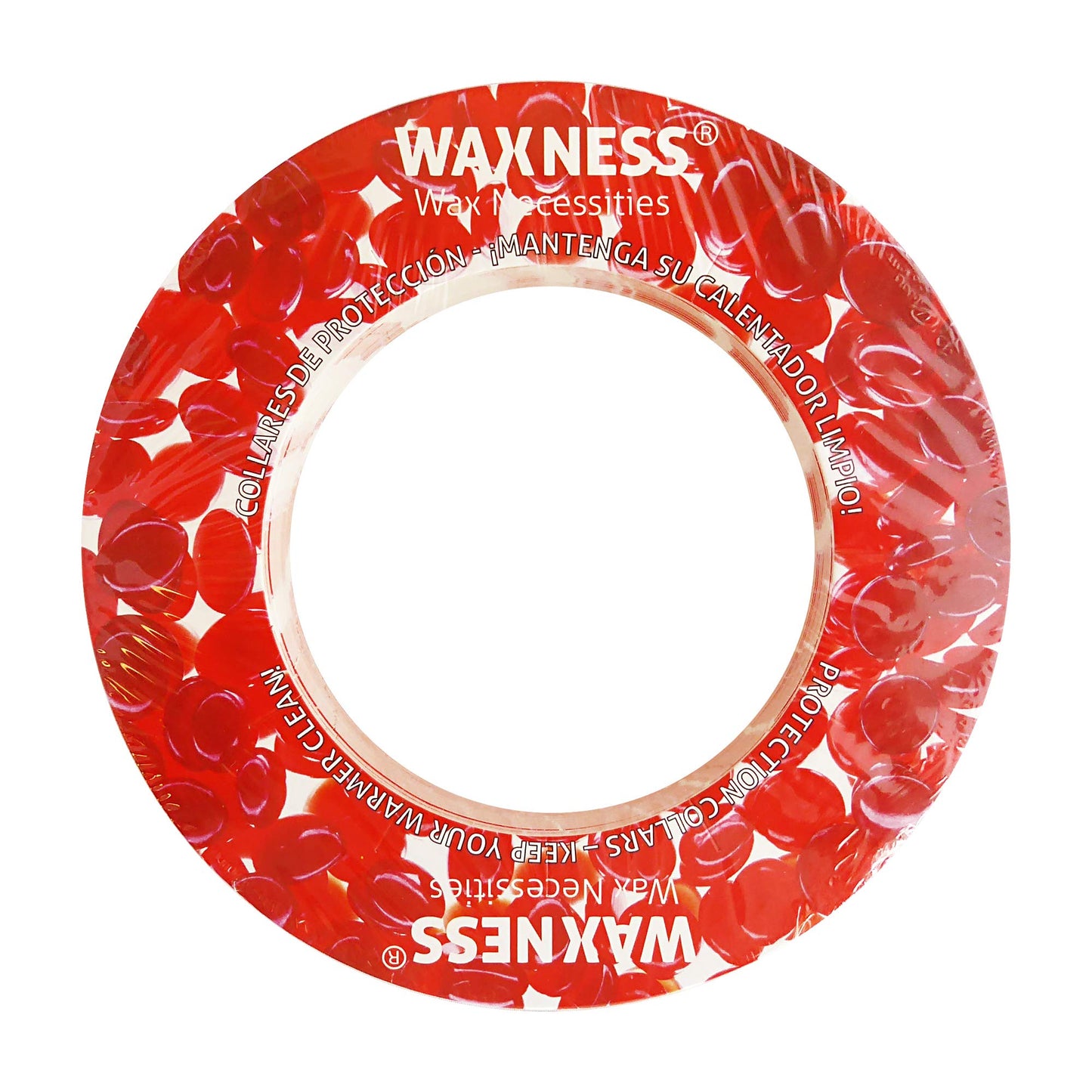 Waxness Waxing Multi-fit Protection Collars 50 Pack Red Fits Most 14 to 16 Ounces Tins and Pots Beauty and Personal Care Wax Necessities