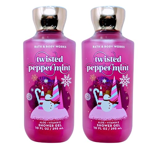 Bath & Body Works Shower Gel, Gift Set of 2, 10oz Each (Twisted Peppermint) Beauty & Personal Care Bath & Body Works