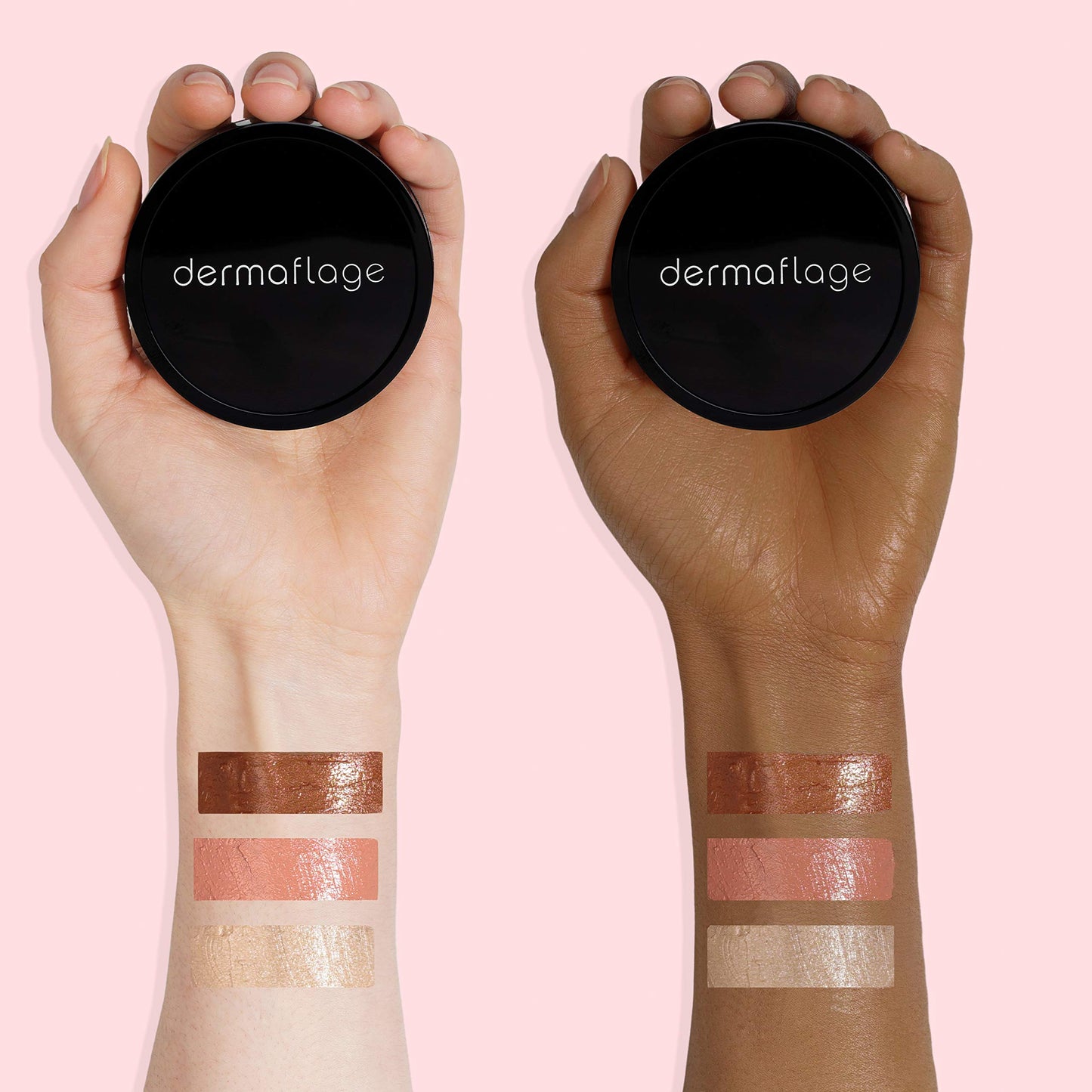 Cheek Palette: Bronzer, Highlighter, Blush Palette for Dewy Skin, Lit from Within by Dermaflage, 10g/.35oz Beauty & Personal Care Dermaflage