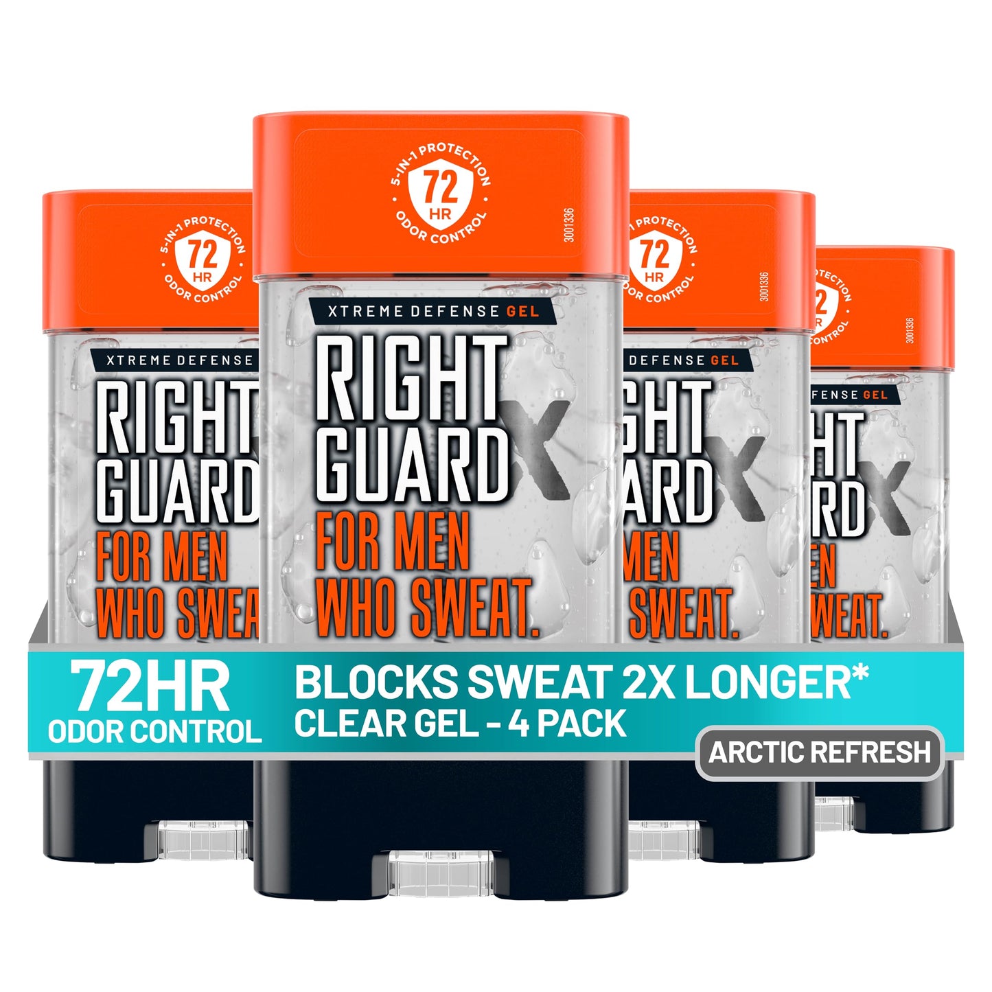 Right Guard Xtreme Defense Antiperspirant Deodorant Gel, Arctic Refresh Scent - 5-in-1 Deodorant Men Can Trust, 72-Hour Odor Control Invisible Gel Beauty and Personal Care Right Guard