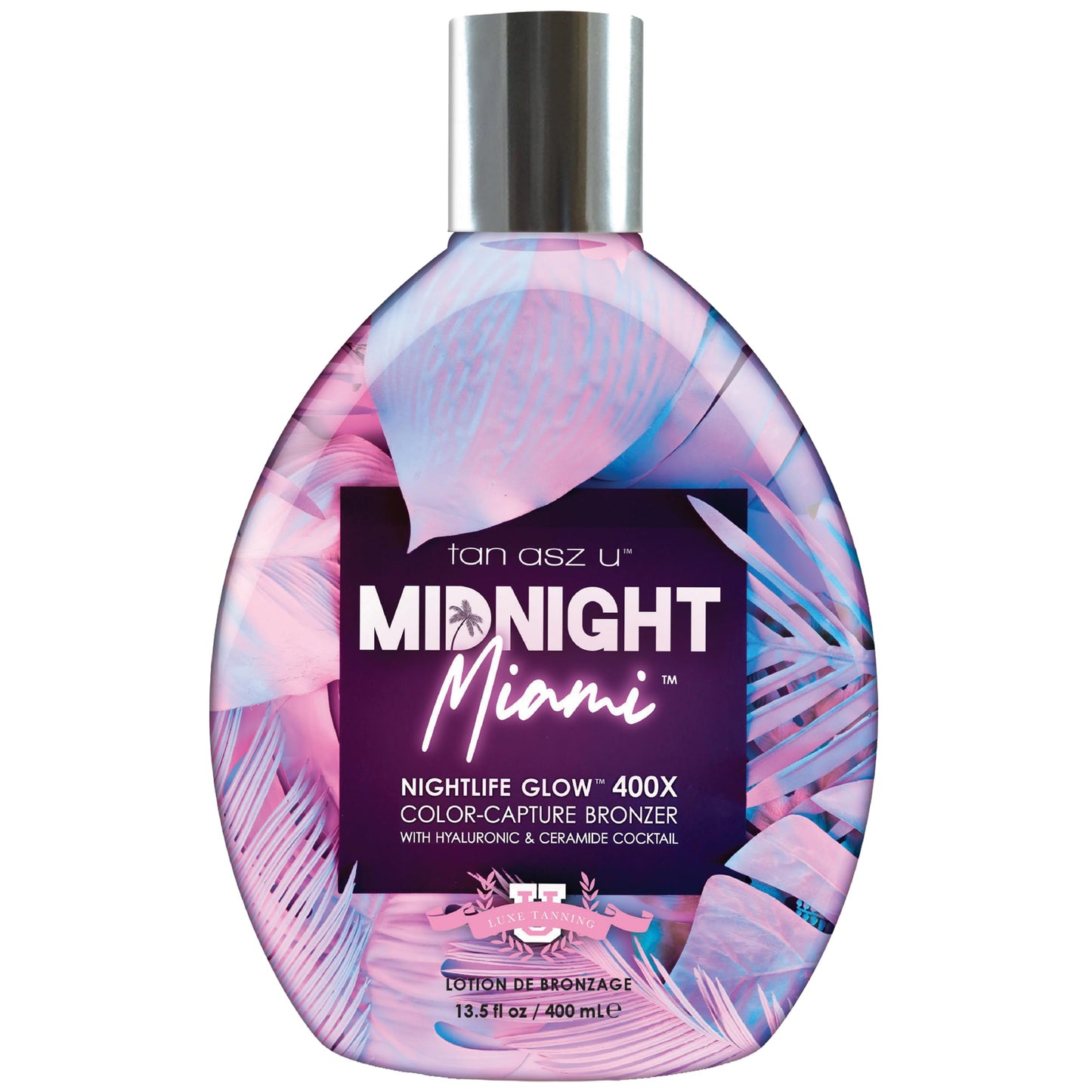 Tan Asz U Midnight Miami Tanning Lotion, Nightlife Glow 400X Color Capture Bronzer Tanning Lotion with Hyaluronic & Ceramides, 13.5 Fl Oz Beauty & Personal Care Tan Incorporated