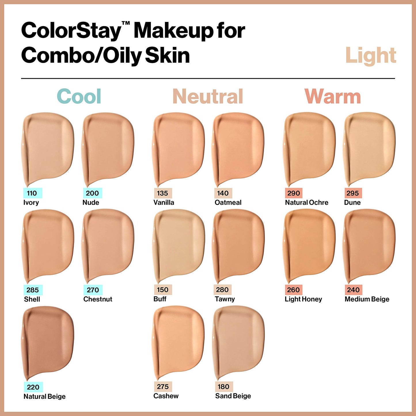 Revlon Liquid Foundation, ColorStay Face Makeup for Combination & Oily Skin, SPF 15, Longwear Longwear Medium-Full Coverage with Matte Finish, Natural Beauty & Personal Care REVLON