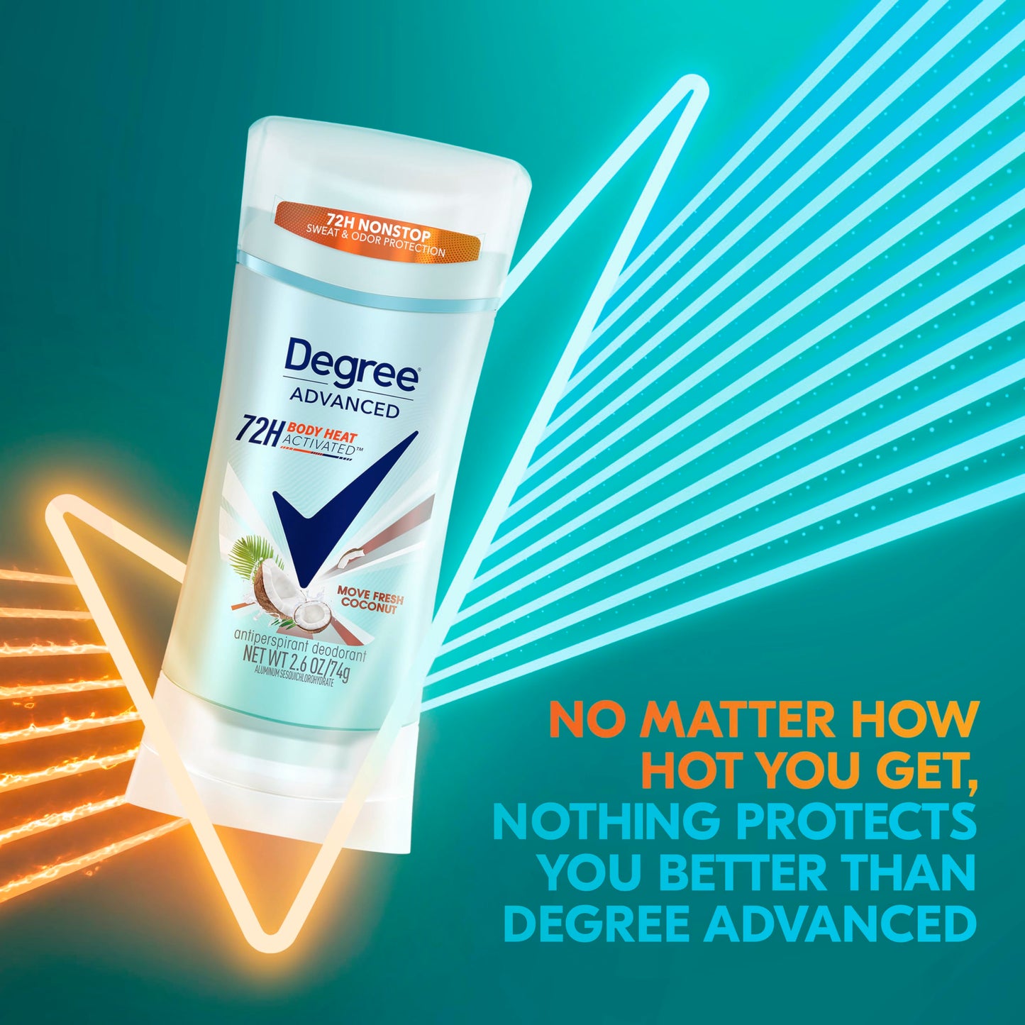 Degree Advanced Antiperspirant Deodorant Move Fresh Coconut 4 Count 72-Hour Sweat & Odor Protection Antiperspirant for Women with MotionSense Beauty and Personal Care Degree