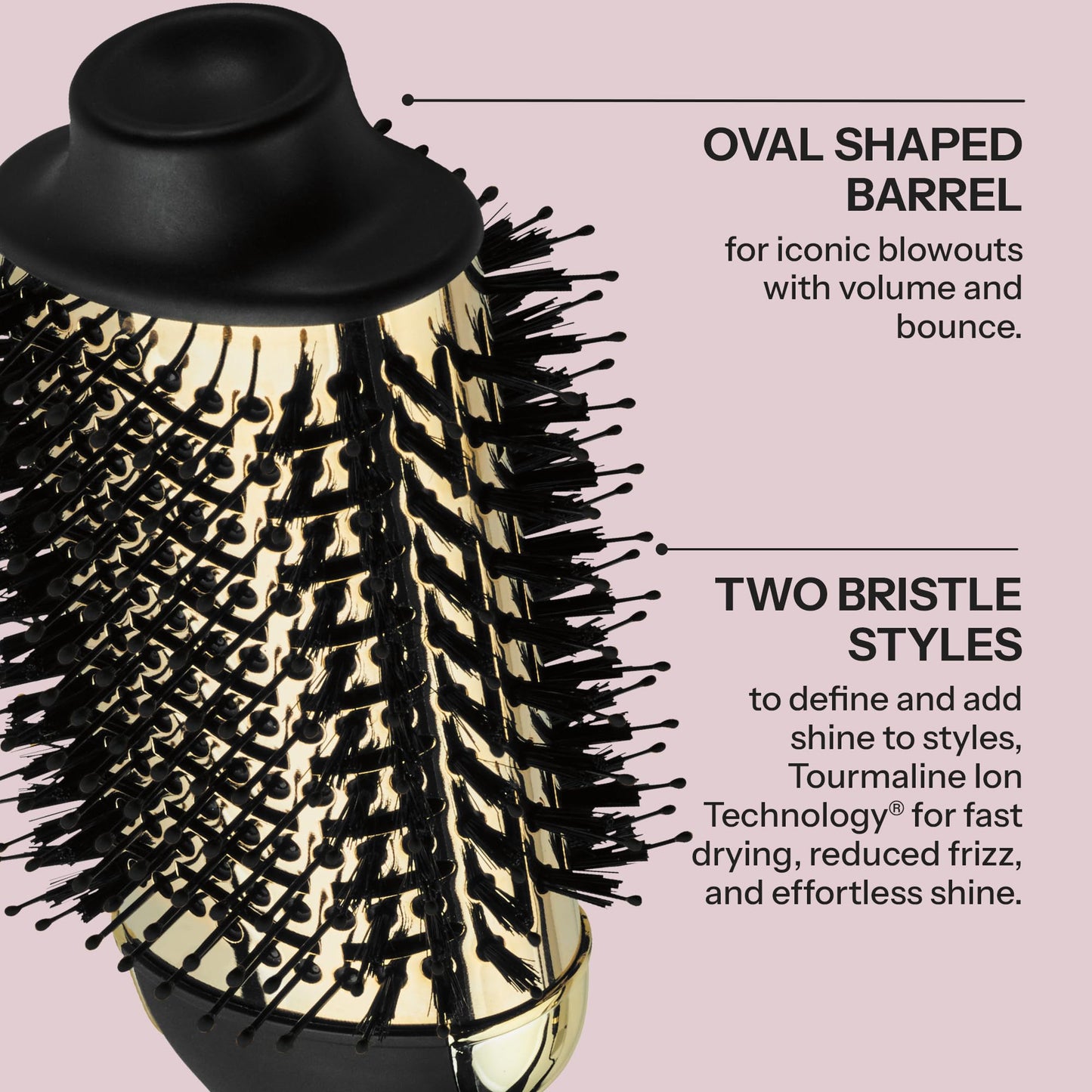 HOT TOOLS 24K Gold Blow Dryer Brush - Hot Air Brush for Salon-Worthy Volume in One Step - Volumizer with 24K Gold Technology for Fast Styling Beauty & Personal Care HOT TOOLS