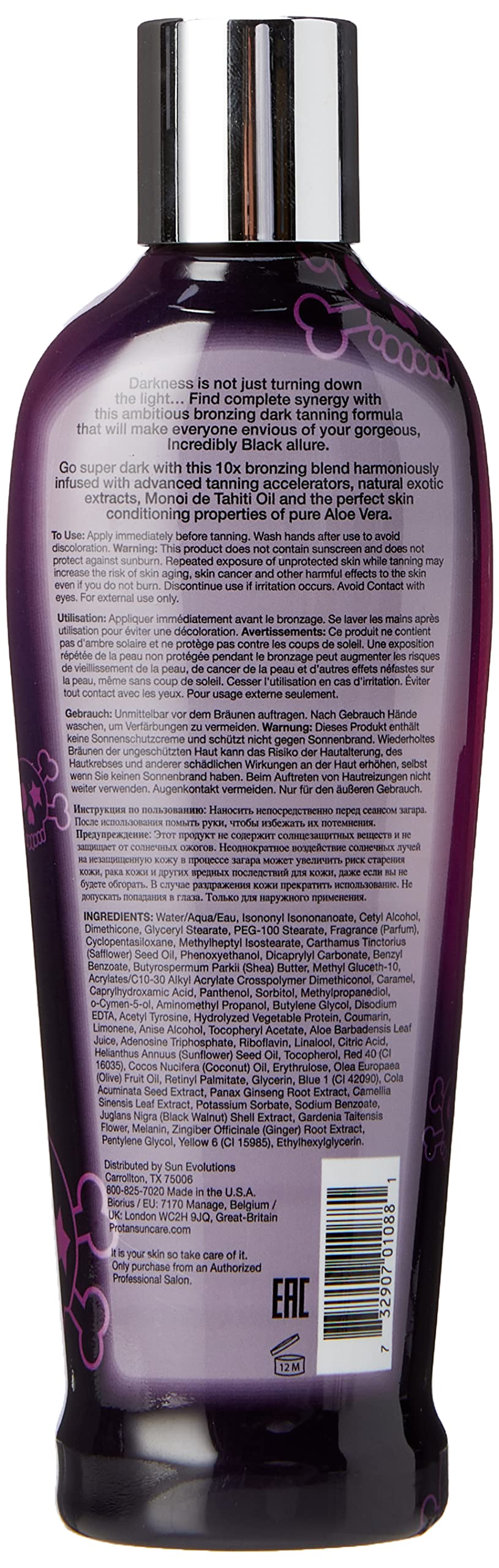 Pro tan PT-00-1088 Pro Tan Incredibly Black Double Dark Bronzing Lotion, 8.5 Ounce Beauty & Personal Care Pro Tan