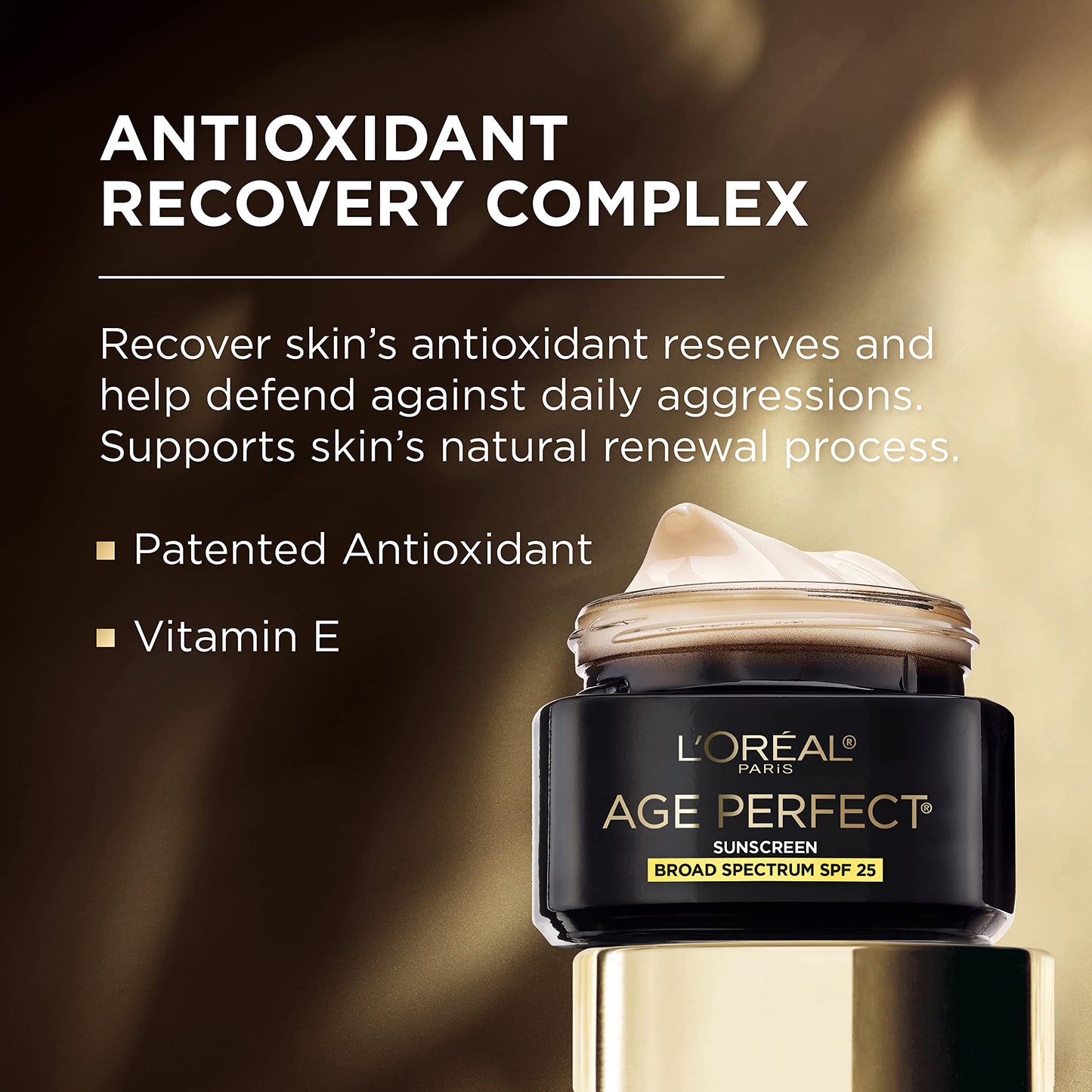 LOreal Paris Age Perfect Cell Renewal Anti-Aging Day Moisturizer with Broad Spectrum SPF 25 Sunscreen, Antioxidants, and Vitamin E 1.7oz Beauty & Personal Care L'Oreal Paris