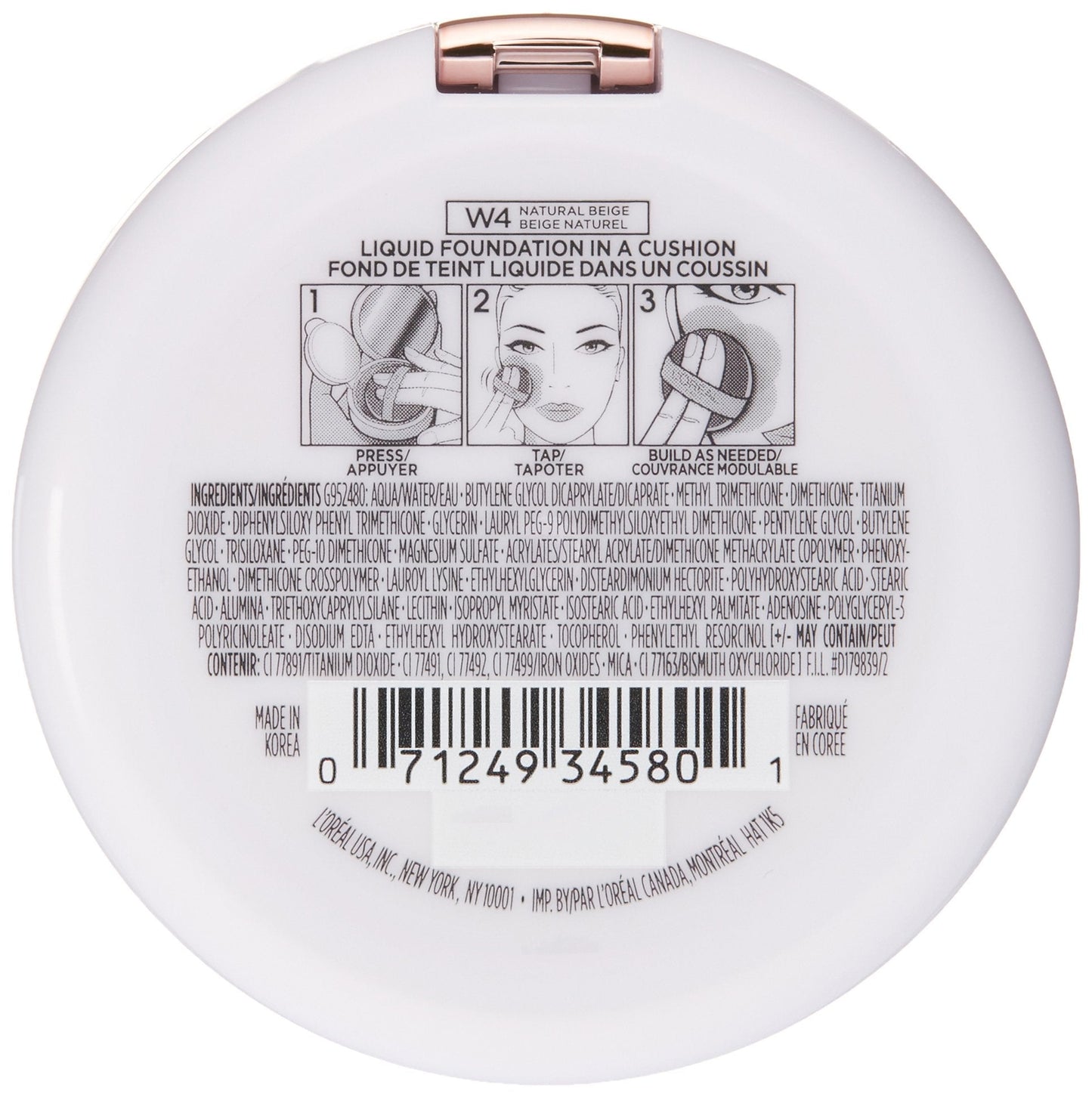L'Oréal Paris True Match Lumi Cushion Foundation, W4 Natural Beige, 0.51 oz. Beauty & Personal Care L'Oreal Paris