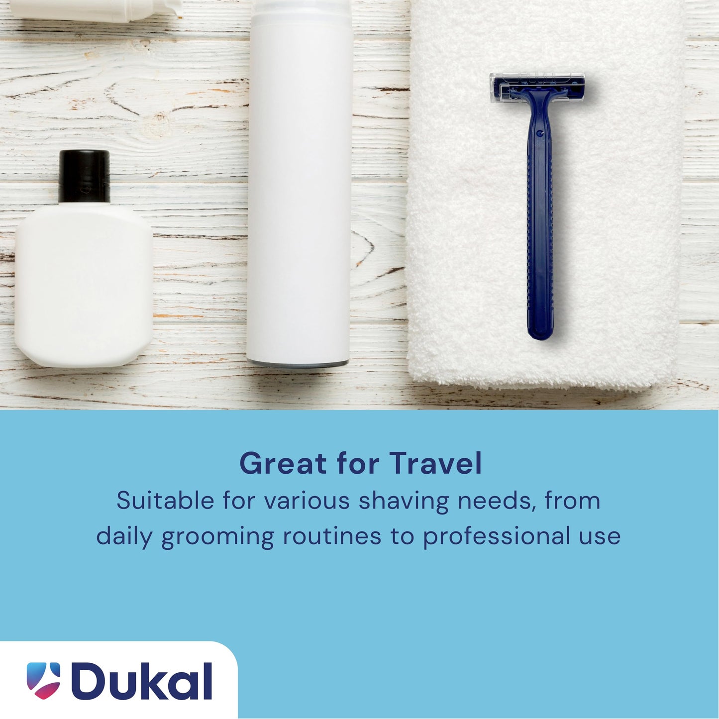 Dukal DR3879 Dawn Mist Grip-N-Glide Razor, Twin Blade, Blue Handle, Pack of 2000 Beauty and Personal Care Dukal
