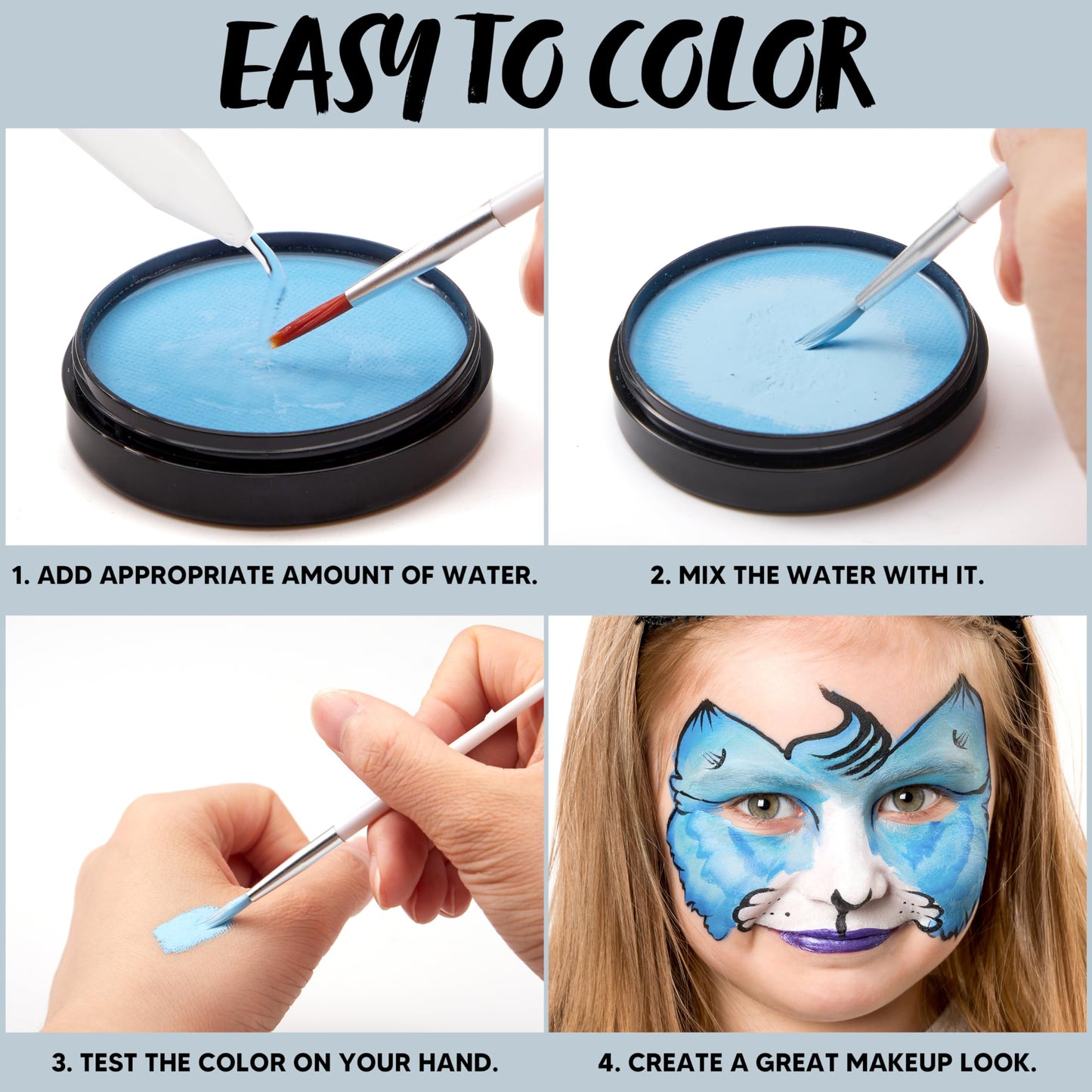 Spooktacular Creations Halloween Makeup Face Body Paint Waterproof Foundation Cream Cake Tub, Halloween Party Cosplay Clown Sfx Costume and Dress Up Beauty & Personal Care Spooktacular Creations