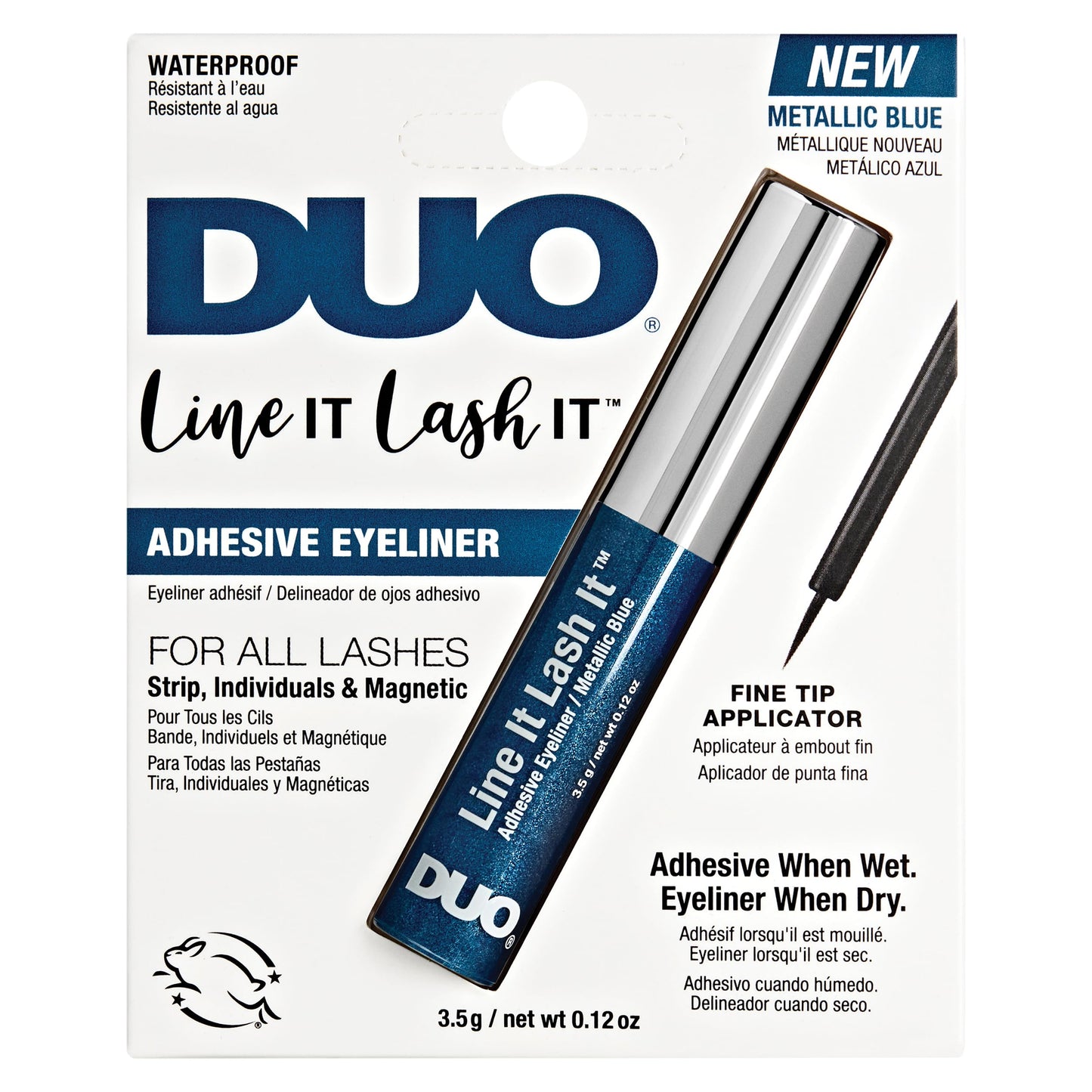 DUO Line It Lash It Lash Glue Liner - Metallic Blue, 2-in-1 Eyeliner & Eyelash Adhesive for Strip & Cluster Lashes, 0.12 oz Beauty & Personal Care DUO