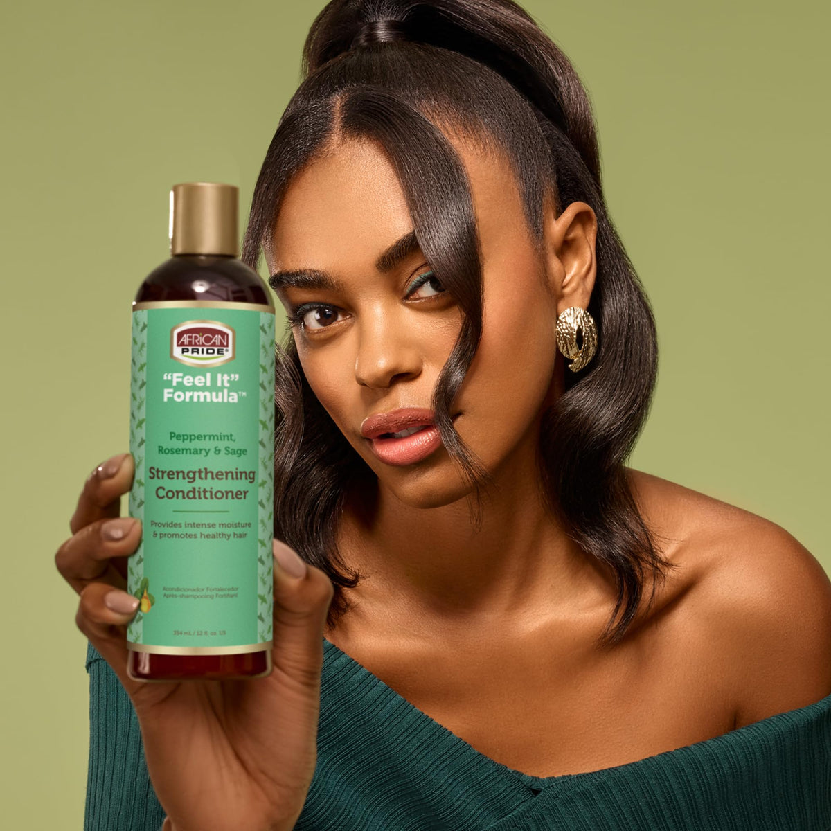 African Pride Feel It Formula Strengthening Conditioner, 12 Oz