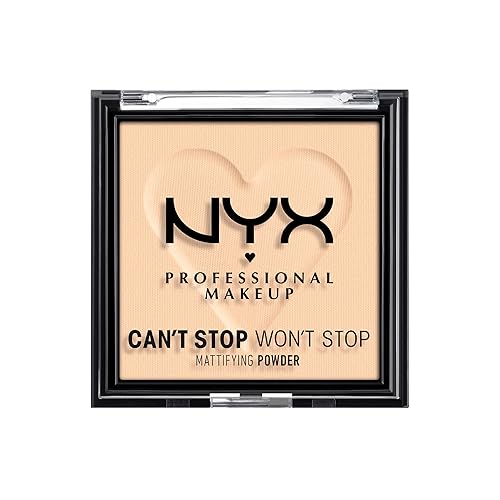 NYX PROFESSIONAL MAKEUP Can't Stop Won't Stop Mattifying Pressed Powder - Light Beauty & Personal Care NYX PROFESSIONAL MAKEUP
