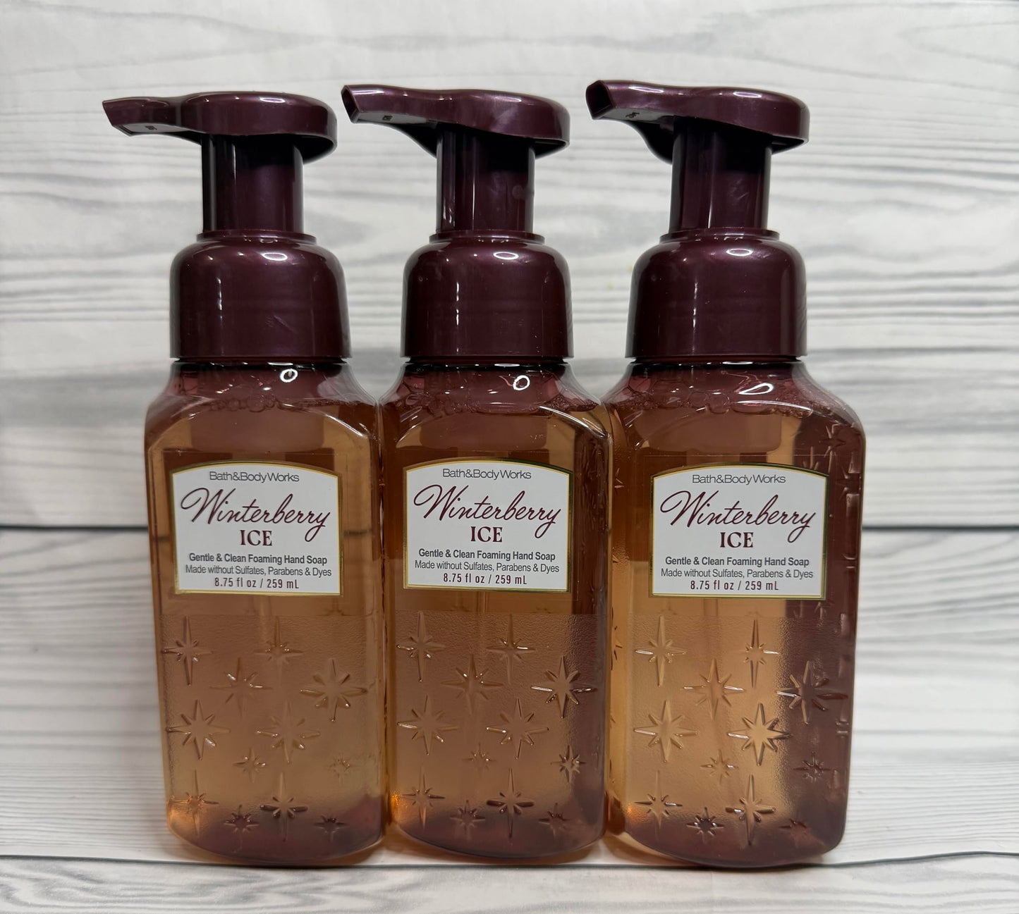 Bath and Body Works Winterberry Ice Gentle & Clean Foaming Hand Soap Pack of 3 Beauty & Personal Care Bath & Body Works