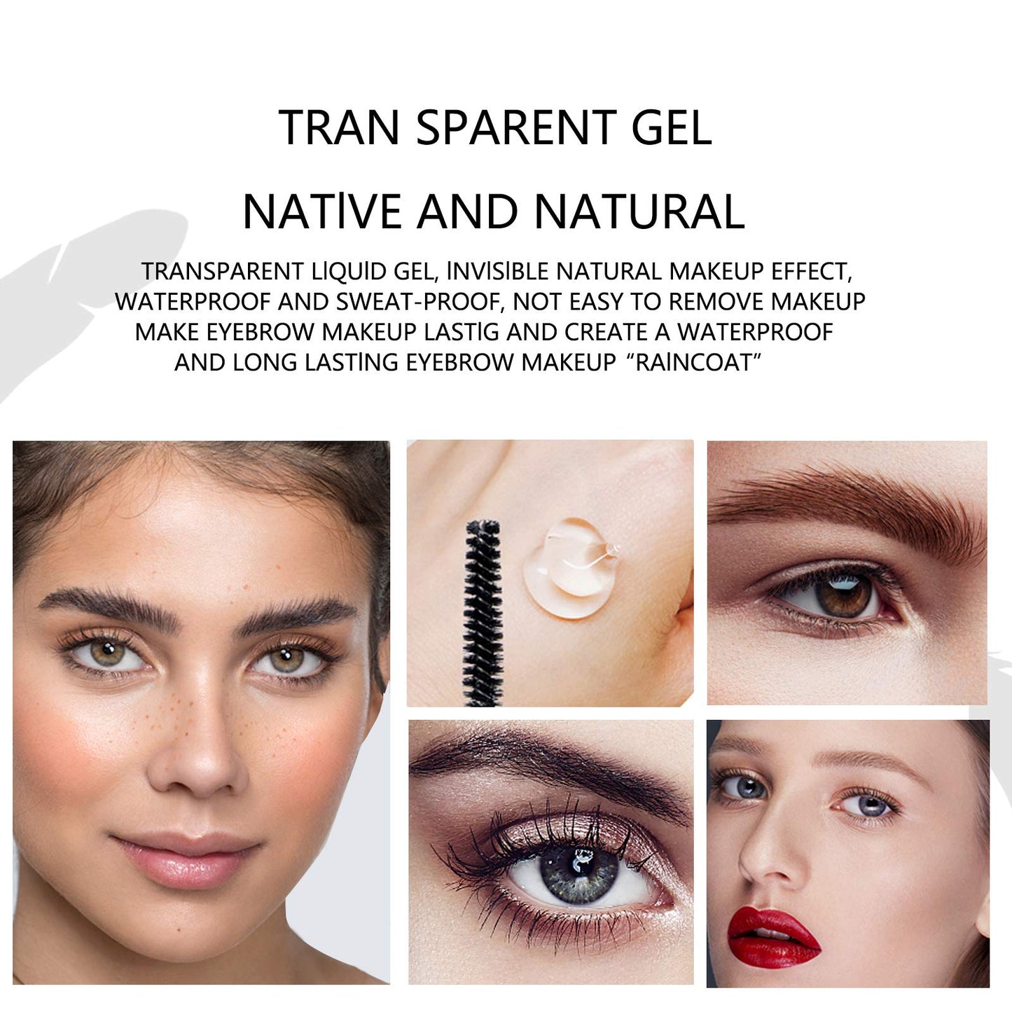 Clear Eyebrow Setting Gel,2PCS Brow Fixed Gel,Waterproof Sweat-Proof EyeBrow Gel, Long Lasting, Brows Styling Repair Liquid For Makeup Beauty & Personal Care Jutoe