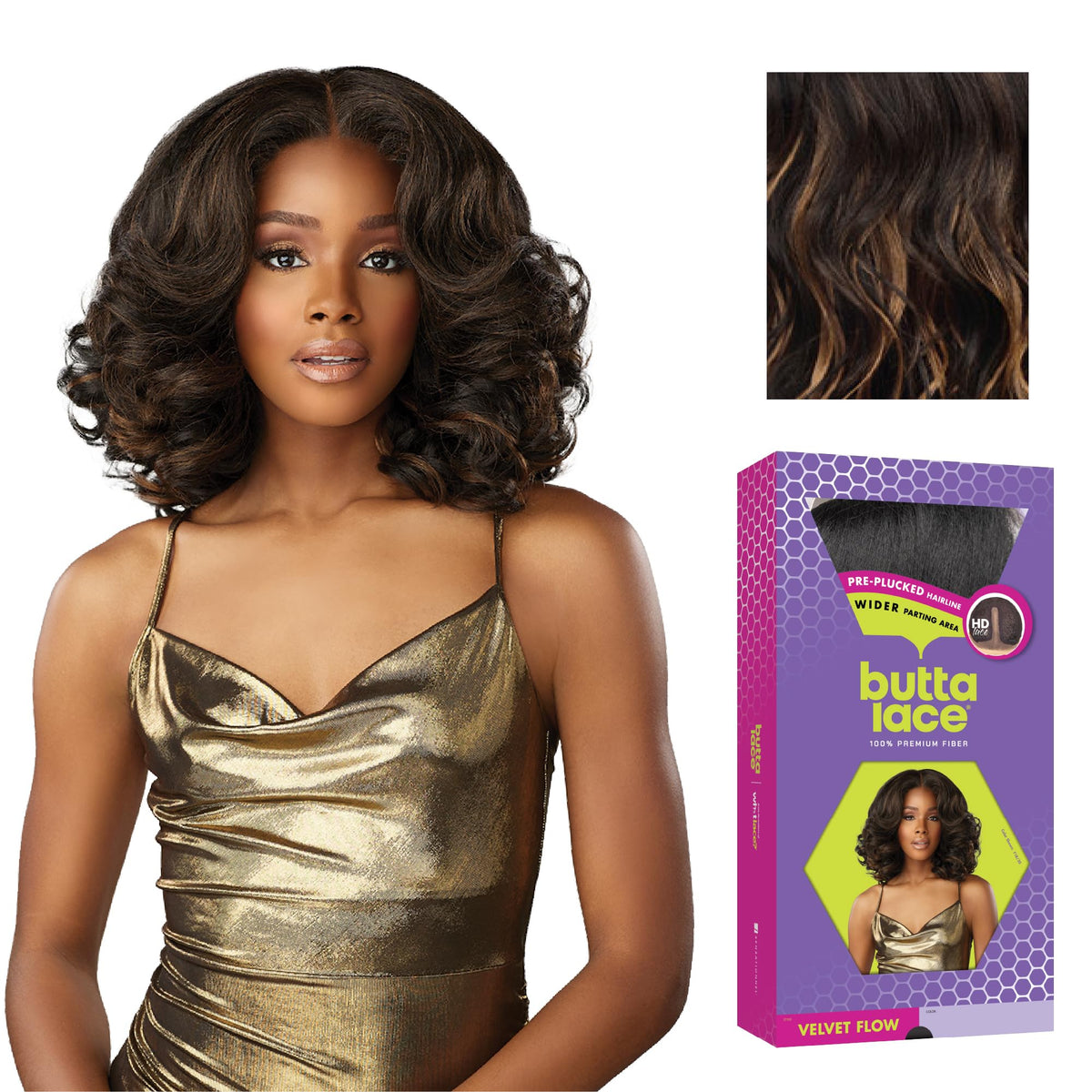 Sensationnel Butta LaceWig-Velvet Flow, F1B/27
