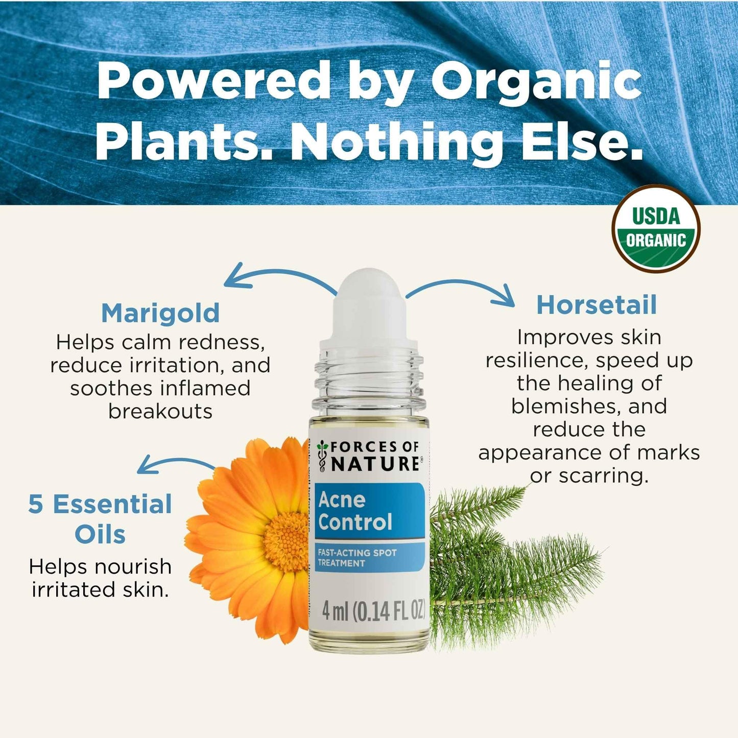 Forces of Nature Natural, Organic Acne Skin Care Treatment, Non GMO, No Harmful Chemicals, Cruelty Free - Acne & Pimple Control, Clear & Balance Skin Beauty & Personal Care Forces of Nature