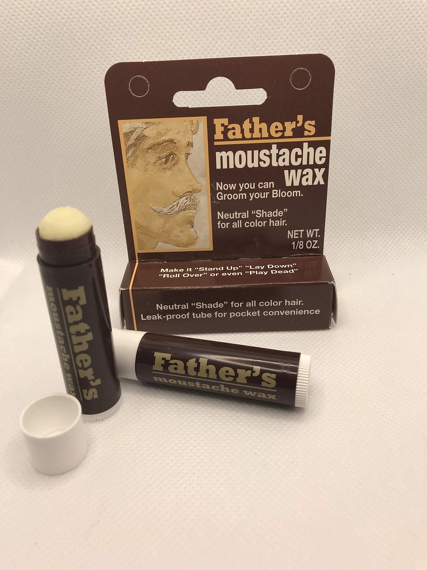 8 Pack Father's Moustache Wax Neutral. Neutral Shade for All Color Hair. Leak Proof Tube for Pocket Convenience (8). ON All Multi Packs at Checkout. Beauty & Personal Care Father's