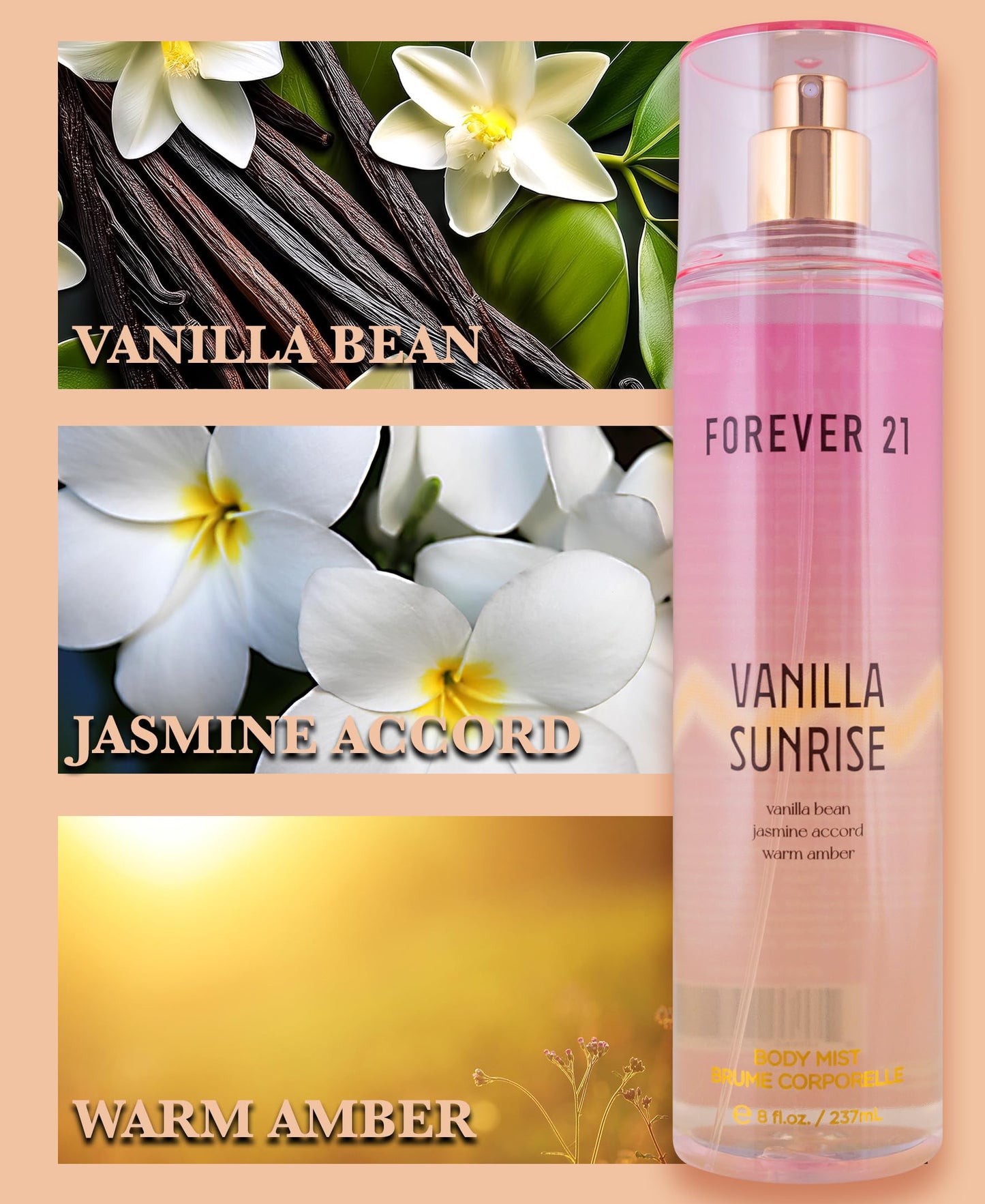 Vanilla Sunrise Body Mist, 8 fl.oz., by Forever 21 Beauty & Personal Care Forever 21