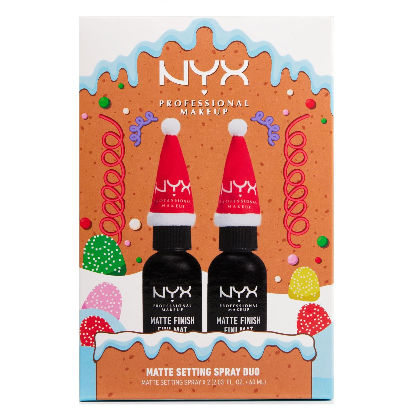 NYX PROFESSIONAL MAKEUP Makeup Setting Spray Duo Holiday Gift Set - Matte Finish, Long-Lasting Face Mist for up to 16HR Wear, Vegan Formula (Full Beauty & Personal Care NYX PROFESSIONAL MAKEUP