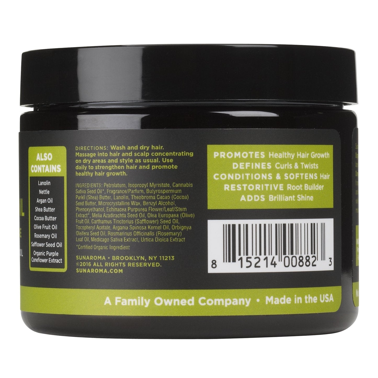 SUNAROMA Organic Hair Pomades (Indian Hemp Oil) Beauty & Personal Care SUNAROMA