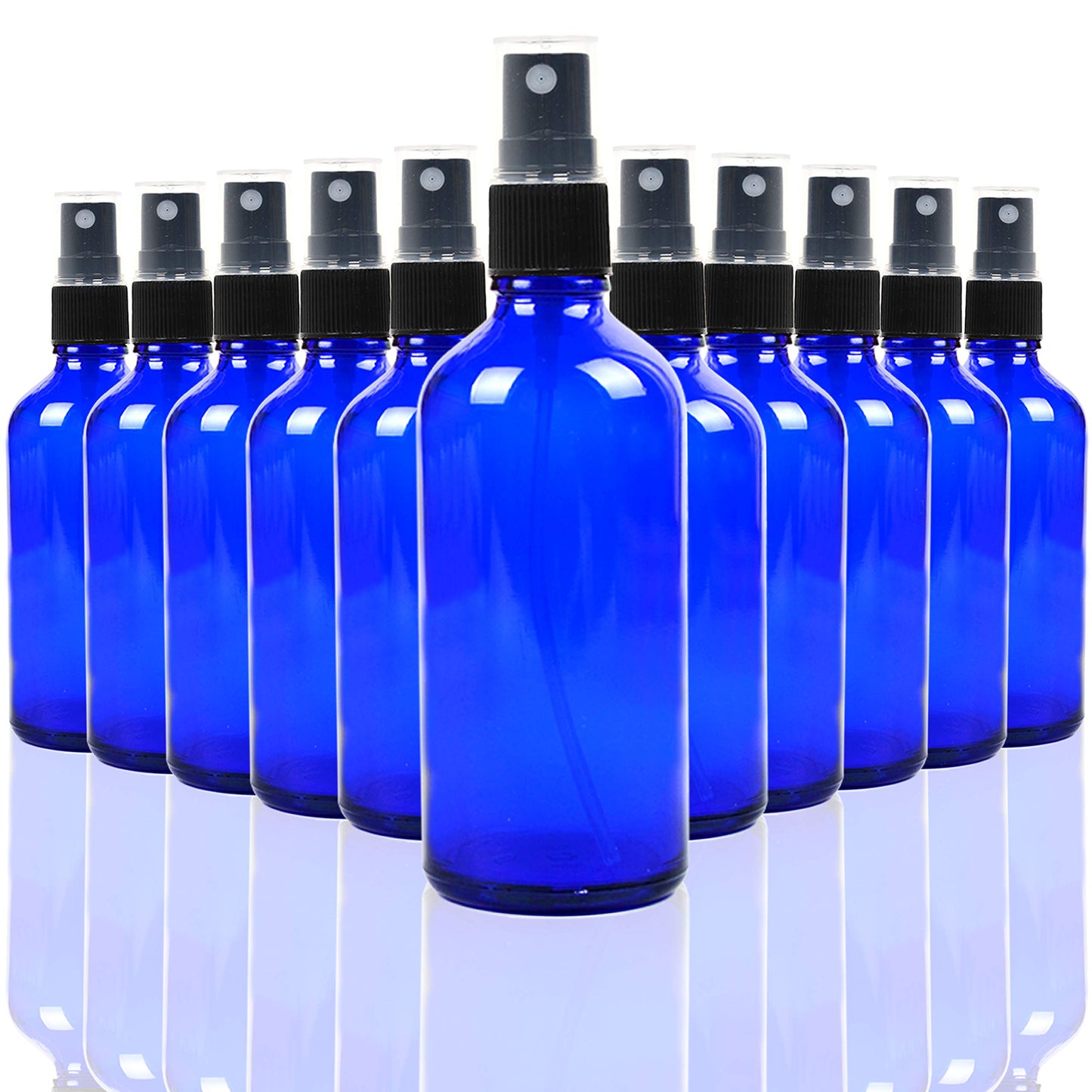 Youngever 10 Pack Empty Blue Glass Spray Bottles, 4 Ounce Refillable Container for Essential Oils, Cleaning Products, or Aromatherapy Beauty & Personal Care Youngever