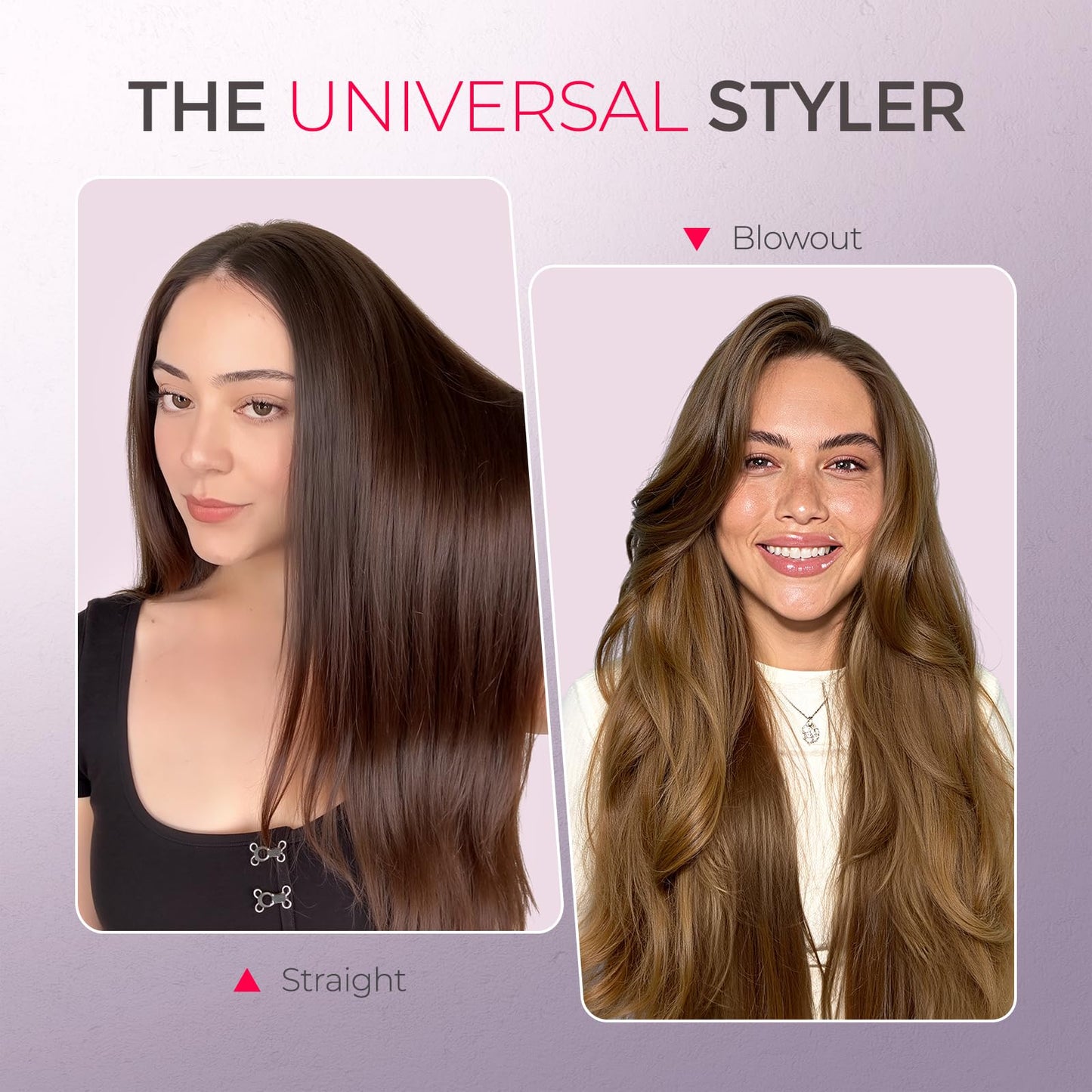 TYMO Ring Hair Straightener Brush - Hair Straightening Iron with Built-in Comb, 20s Fast Heating & 5 Temp Settings & Anti-Scald, Perfect Beauty & Personal Care TYMO